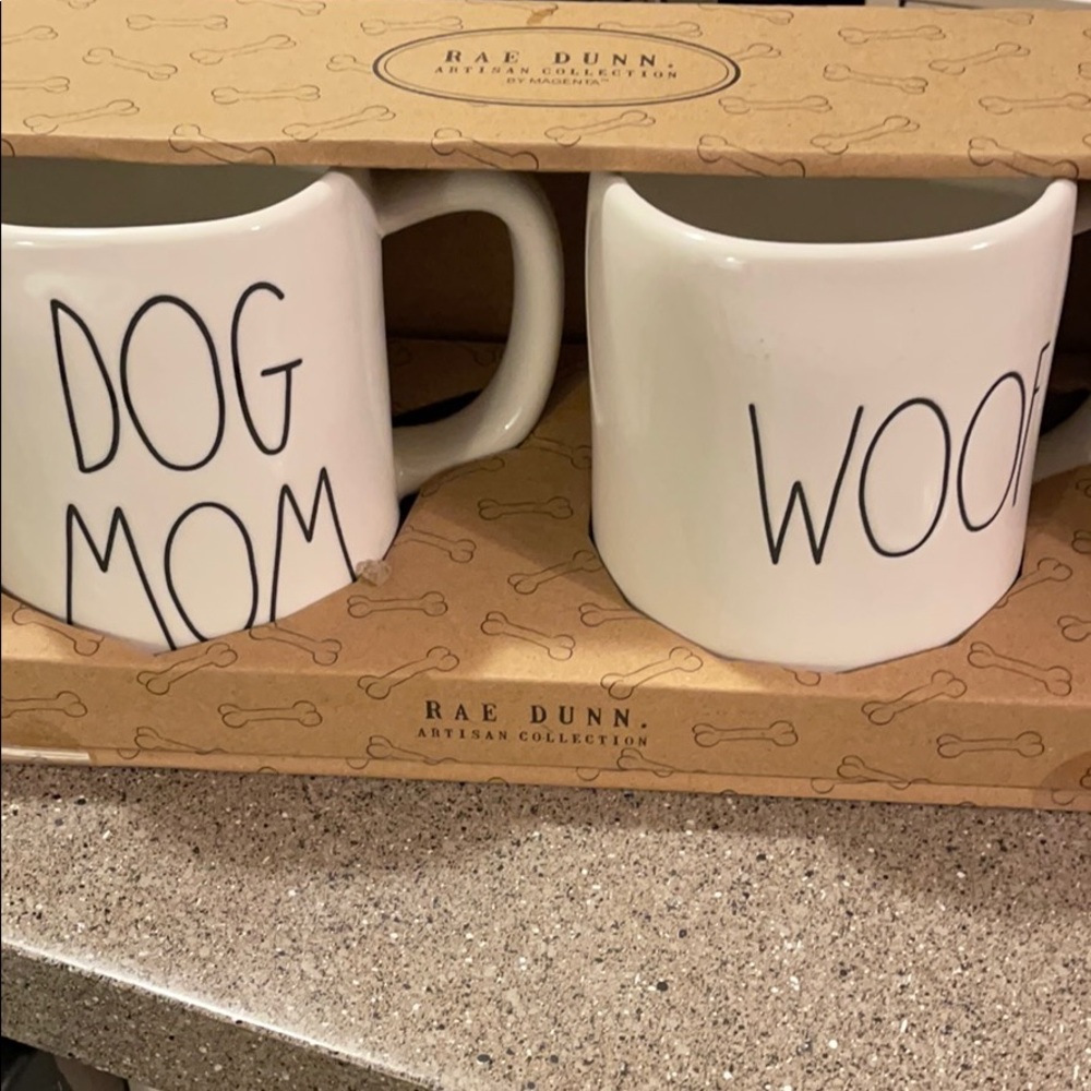 Rae Dunn Dog Mom / Woof Mugs